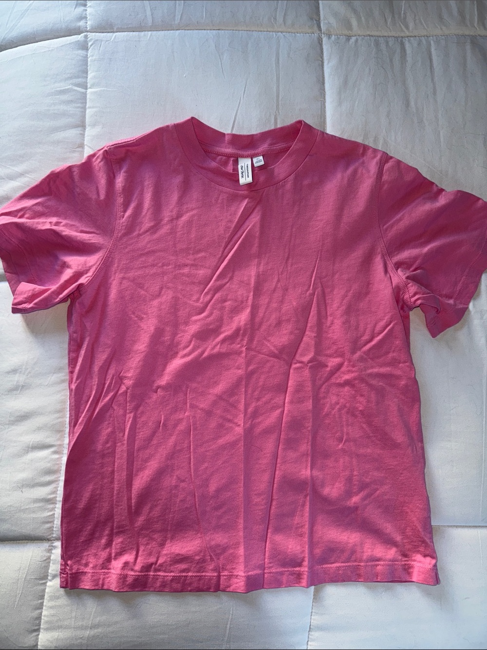 & Other Stories Vibrant Hot Pink Crewneck Tee